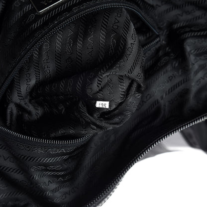 Prada Tessuto Nylon Saffiano Duffel Bag Black 9 of 9