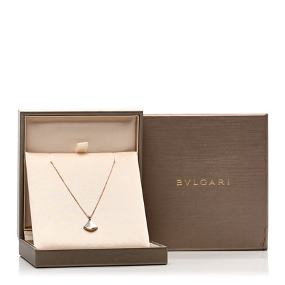 Bulgari 18K Rose Gold Diamond Mother of Pearl Small Divas' Dream Pendant Necklace 5 of 5