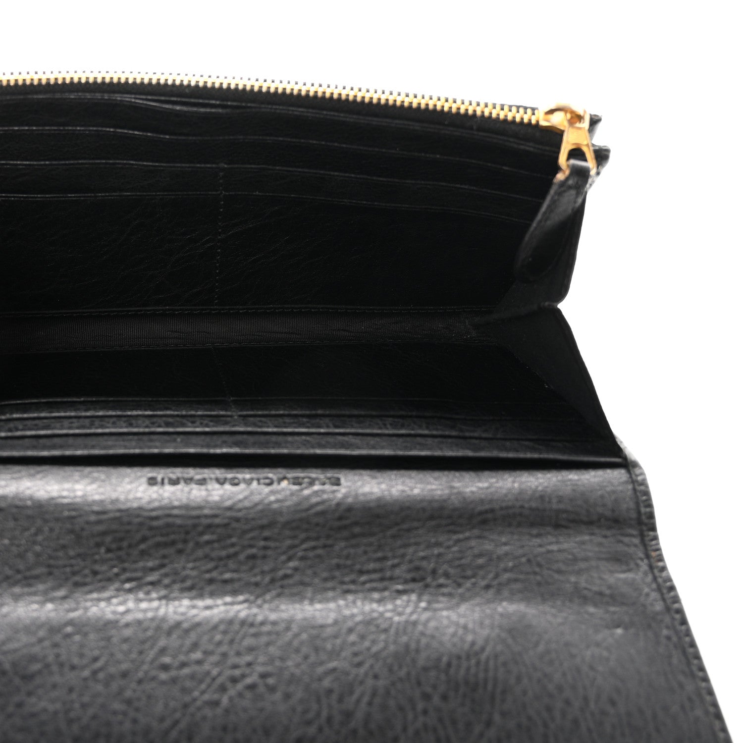 Balenciaga Agneau Giant 12 Gold Hardware Money Wallet Black 5 of 7