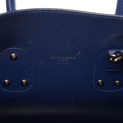 Saint Laurent Grained Calfskin Small Sac De Jour Navy 5 of 11