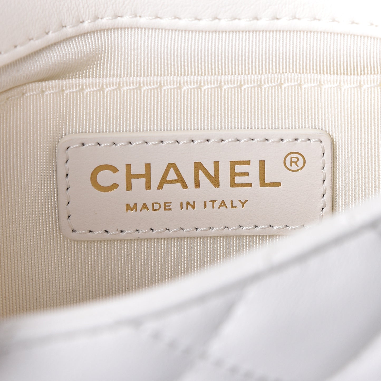 Lambskin Quilted Mini My Precious Flap White