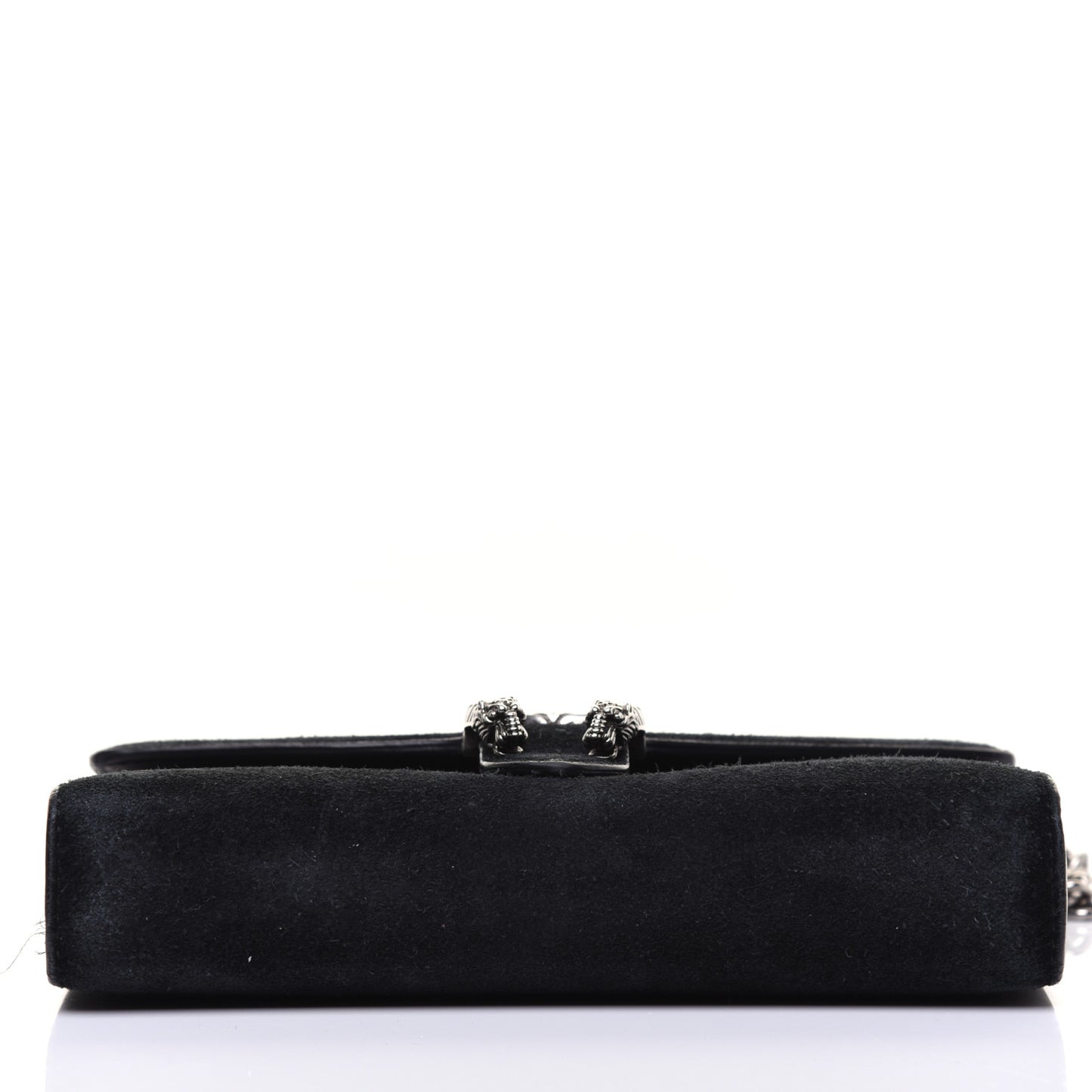 Suede Mini Dionysus Chain Wallet Black