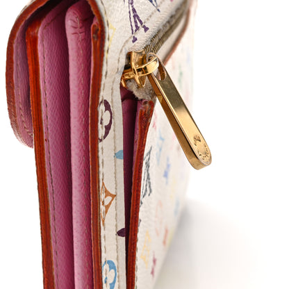 Louis Vuitton Monogram Multicolor Joey Wallet White Litchi 10 of 11
