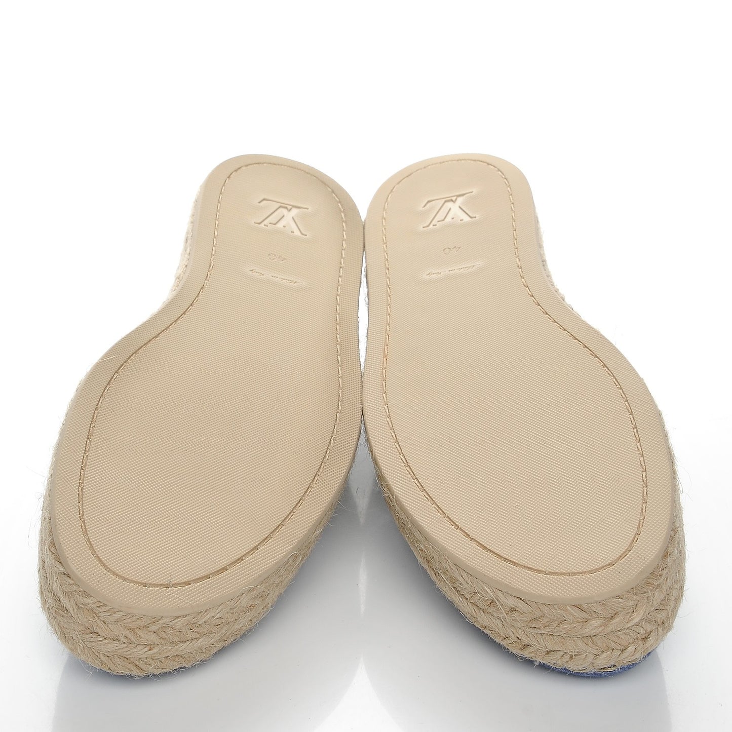 Canvas Blue Shore Espadrille Flats 40 Marine