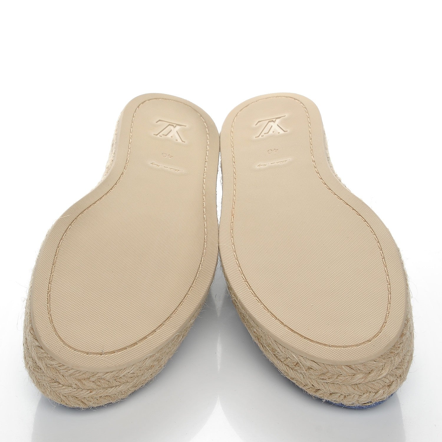 Louis Vuitton Canvas Blue Shore Espadrille Flats 40 Marine 5 of 9