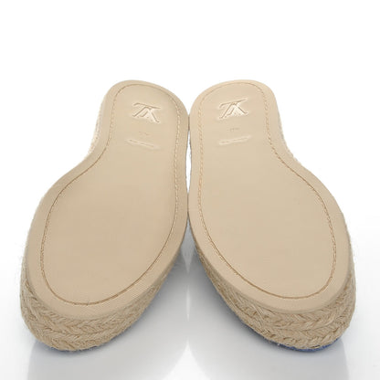 Louis Vuitton Canvas Blue Shore Espadrille Flats 40 Marine 5 of 9