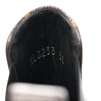 Louis Vuitton Calfskin Monogram Beaubourg Ankle Boots 38 Black 8 of 9