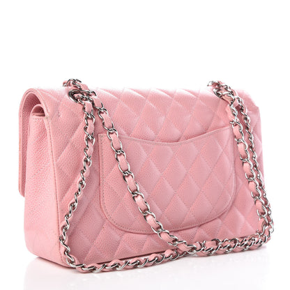 Chanel Caviar Quilted Medium Double Flap Pink 4 of 19
