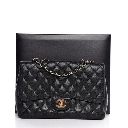Chanel Caviar Quilted Jumbo Single Flap Black 13 of 13