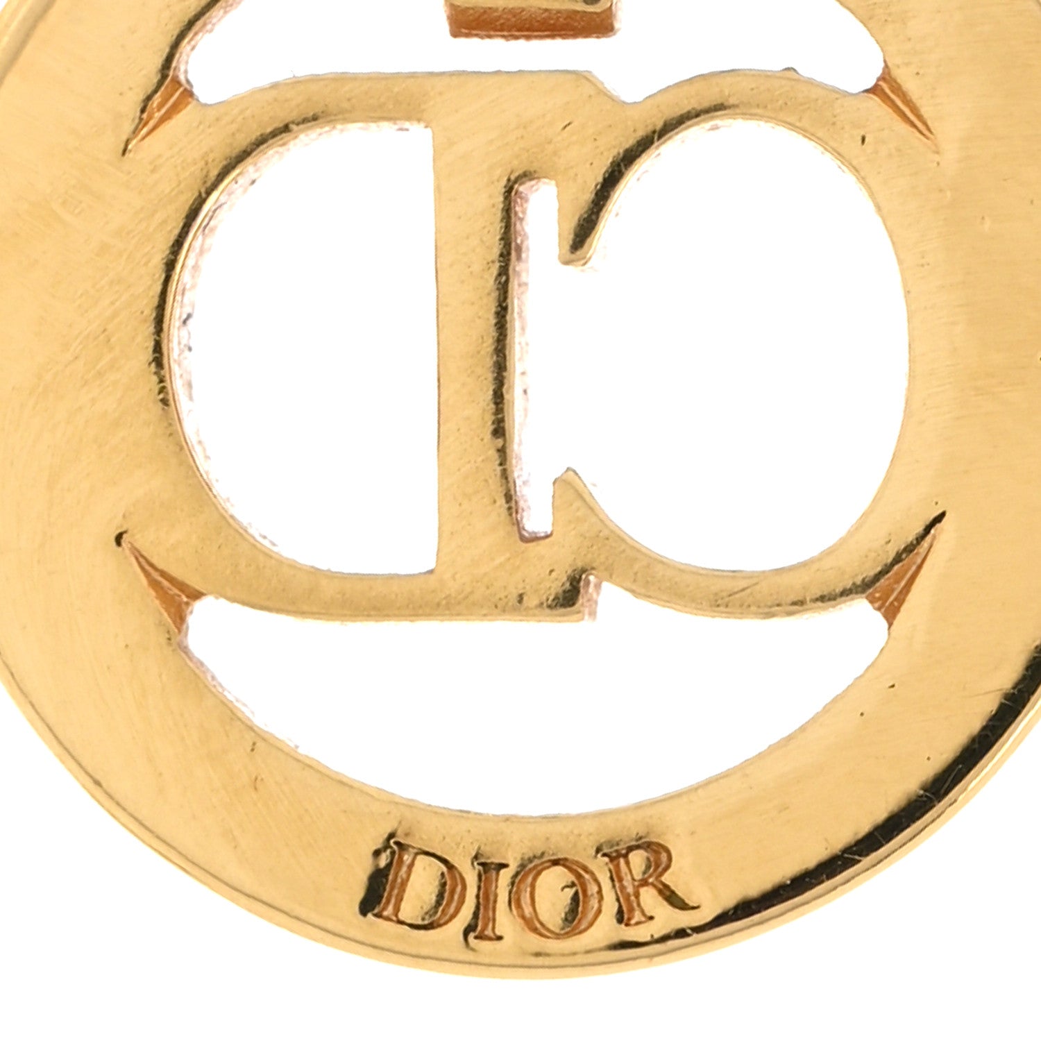 Christian Dior Crystal Clair D Lune Drop Earrings Gold 4 of 4