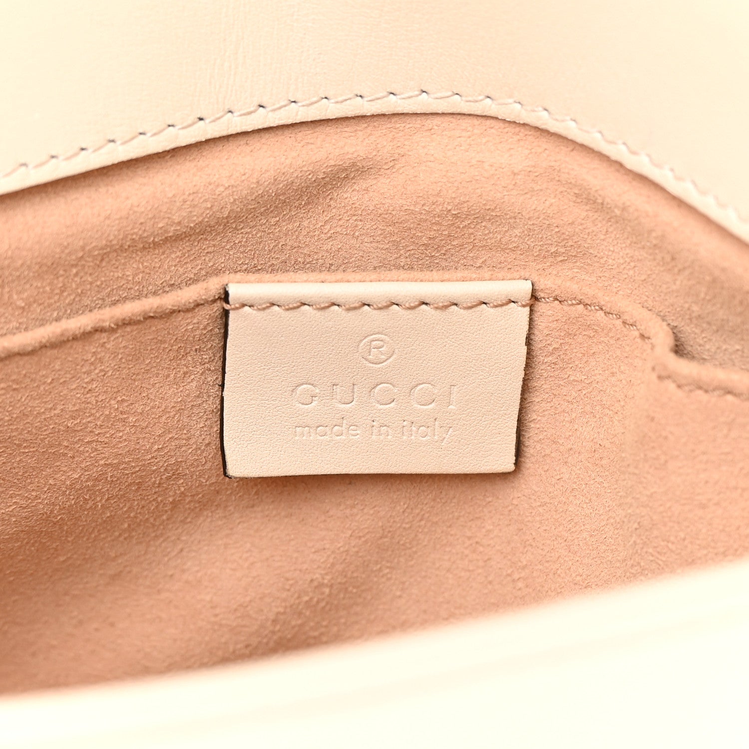 Gucci Calfskin Matelasse Pearly GG Marmont Chain Belt Bag Mystic White 6 of 19