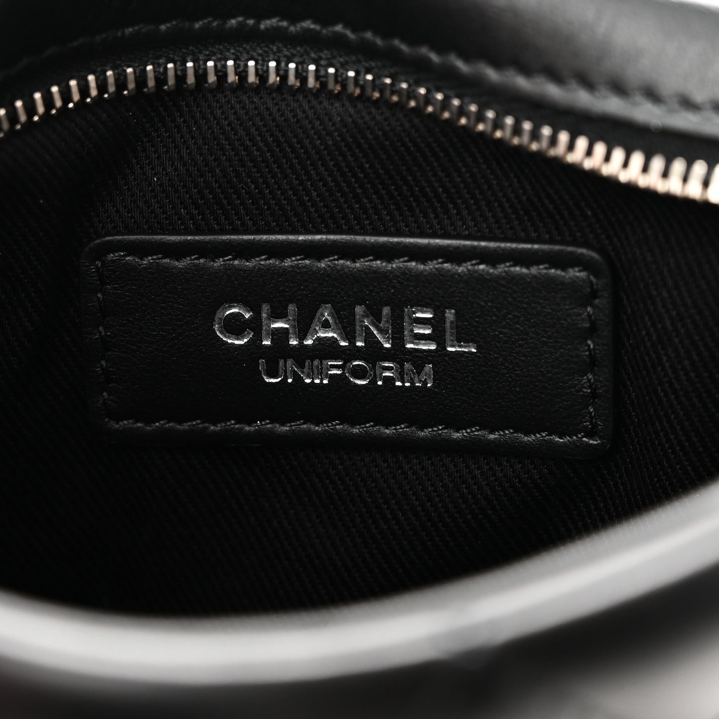Lambskin Quilted Uniform Crossbody Bag Black