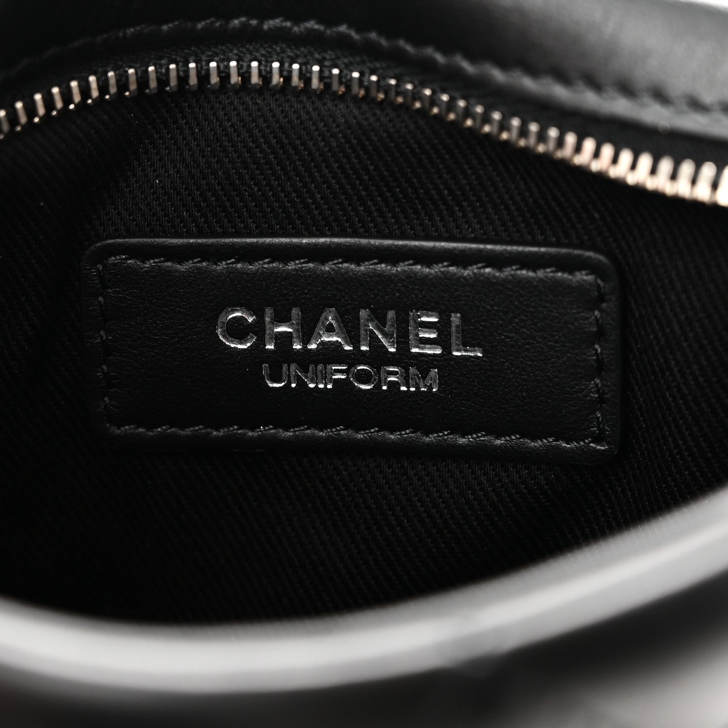 Chanel Lambskin Quilted Uniform Crossbody Bag Black 6 of 10