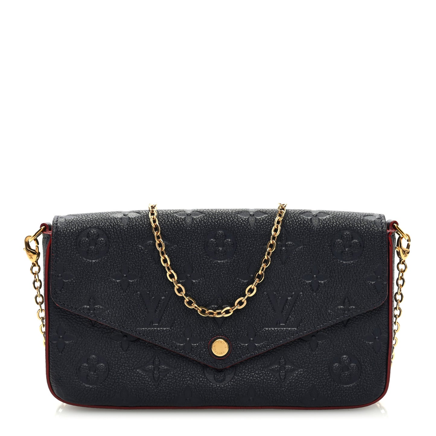 Empreinte Pochette Felicie Chain Wallet Marine Rouge