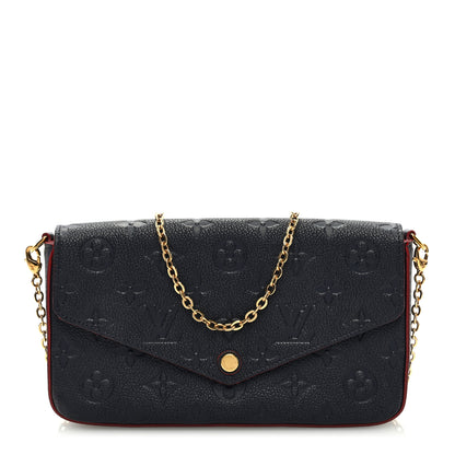 Louis Vuitton Empreinte Pochette Felicie Chain Wallet Marine Rouge 2 of 9