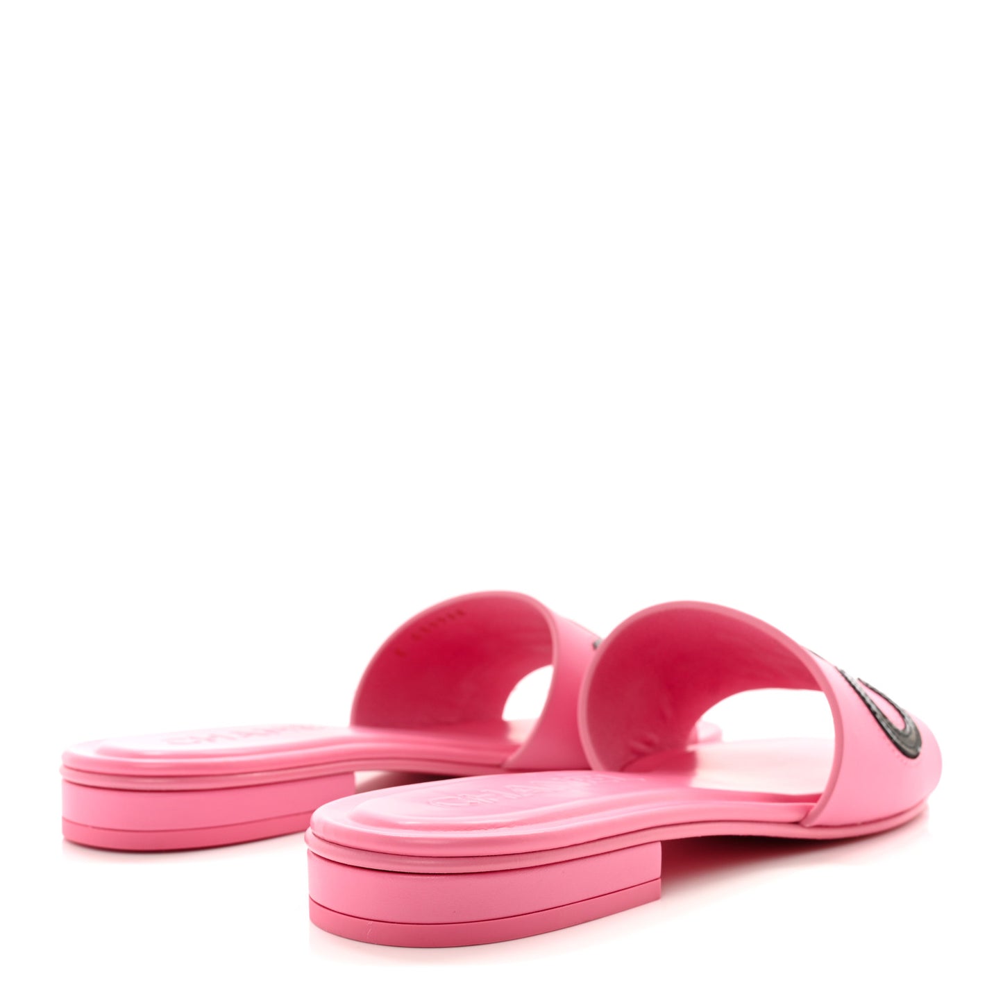 Calfskin Patent Calfskin Logo Mules 36 Pink Black