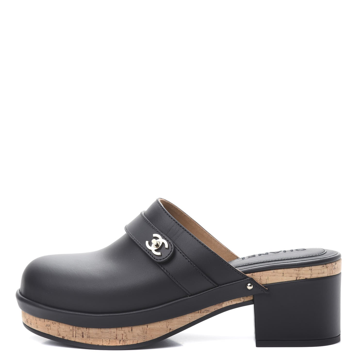 Chanel Calfskin CC Turn Lock Clogs 40 Black 1 of 7
