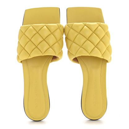Bottega Veneta Nappa Matelasse Padded Flat Sandals 37 Pear 2 of 9
