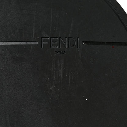 Fendi Calfskin FF Embossed Slide Sandals 35 Maya Black 8 of 9