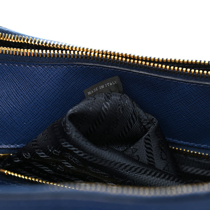 Prada Saffiano Lux Extra Large Galleria Double Zip Tote Bluette 7 of 10