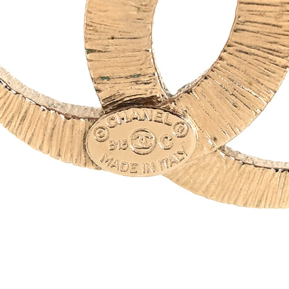 Chanel Crystal CC Earrings Gold 4 of 5
