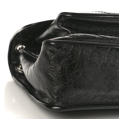 Saint Laurent Crinkled Calfskin Matelasse Monogram Large Niki Chain Satchel Black 7 of 9