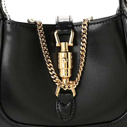 Gucci Boarded Dyana Lux Calfskin Nano Jackie 1961 Hobo Black 8 of 10