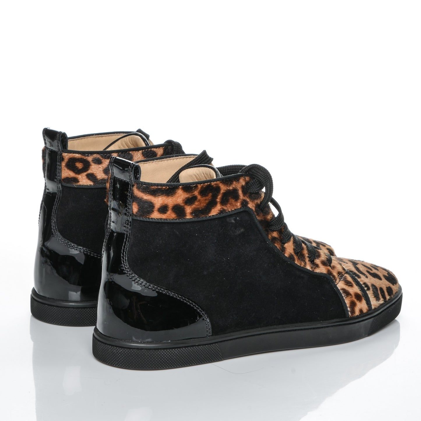 Pony Hair Suede Jaguar Bip Bip Flat Sneakers 39 Brown Black