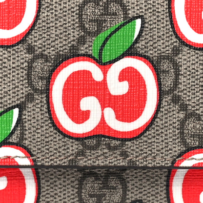 Gucci GG Supreme Apple French Wallet Beige Multicolor Lobster Red 8 of 12