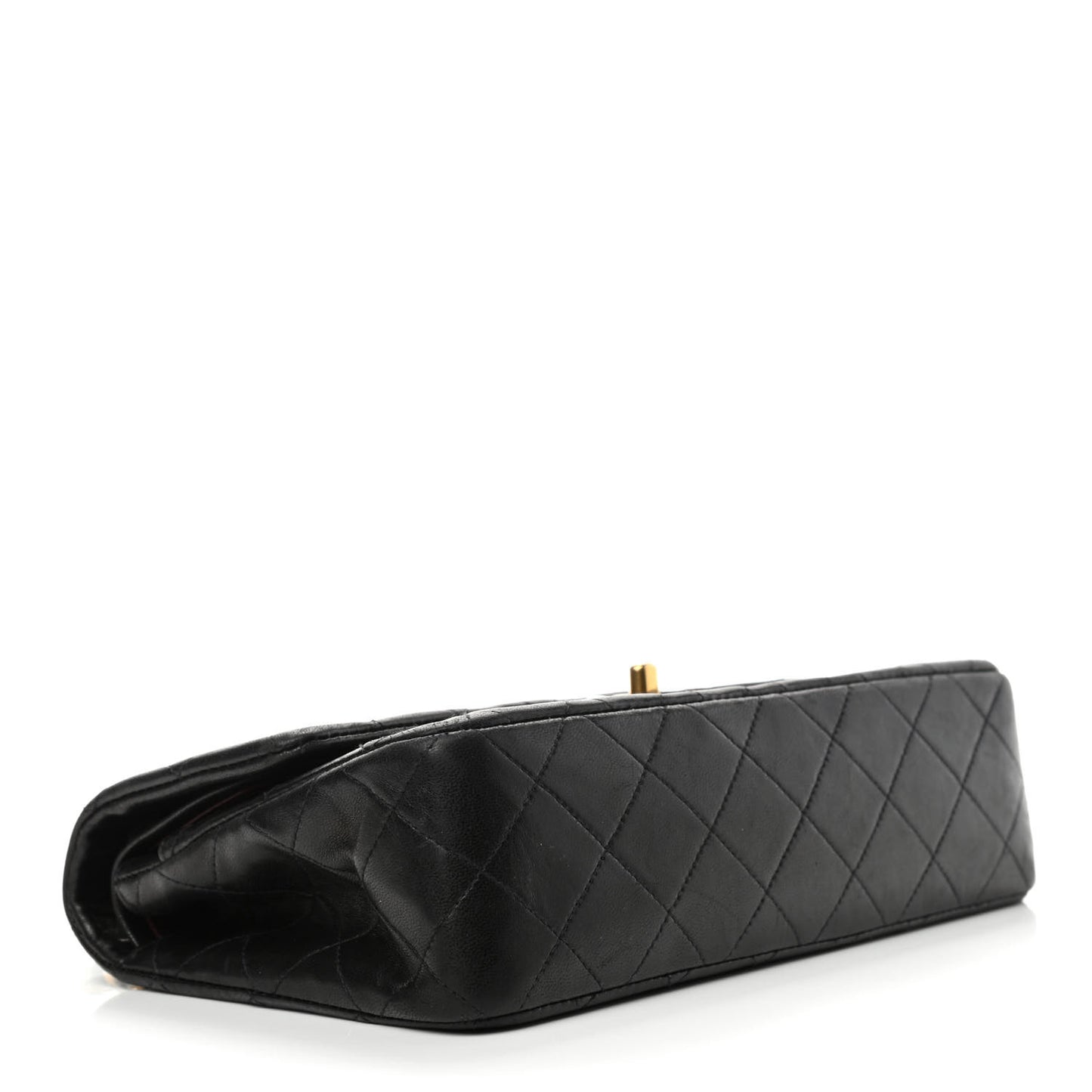 Lambskin Quilted Small Double Flap Black