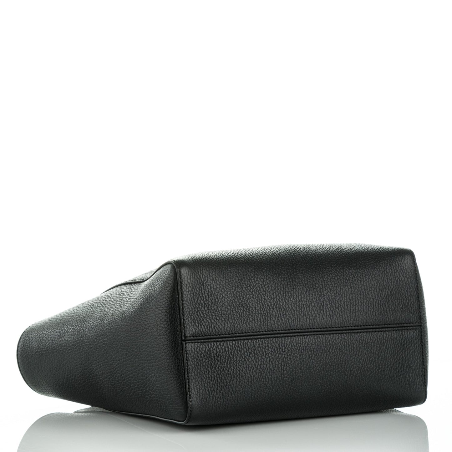 Pebbled Calfskin Small Swing Tote Black