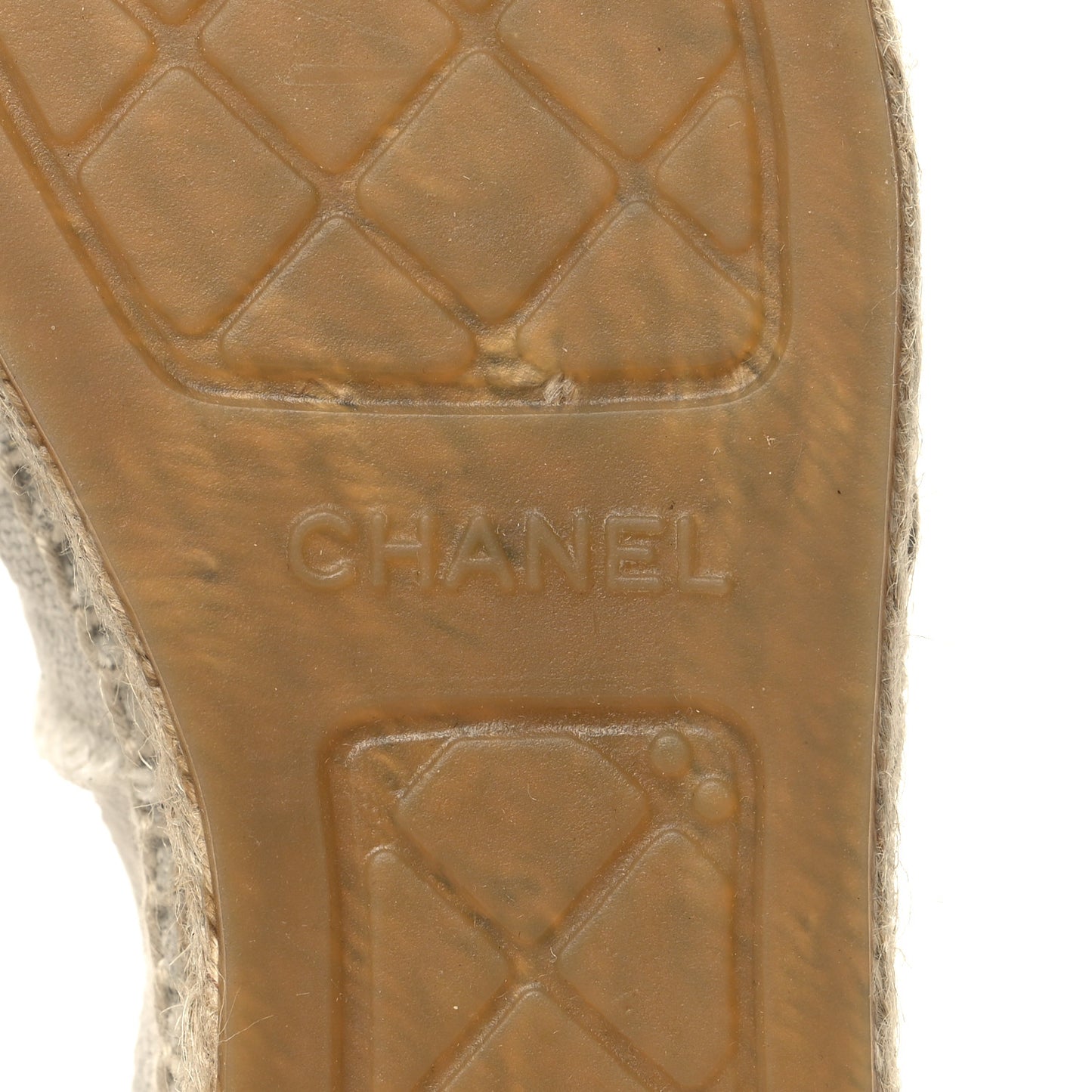 Linen CC Espadrilles 40 Beige Black
