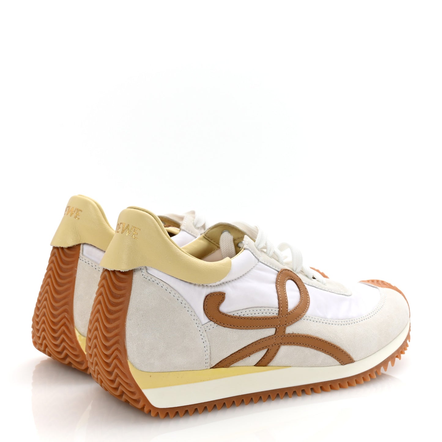 Nylon Suede Flow Runner Sneakers 38 White Medium Concealer