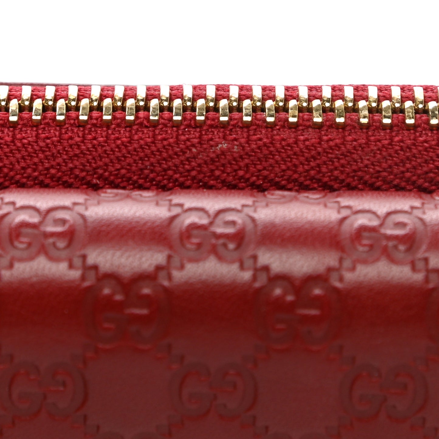 Soft Microguccissima Continental Zip Wallet Red