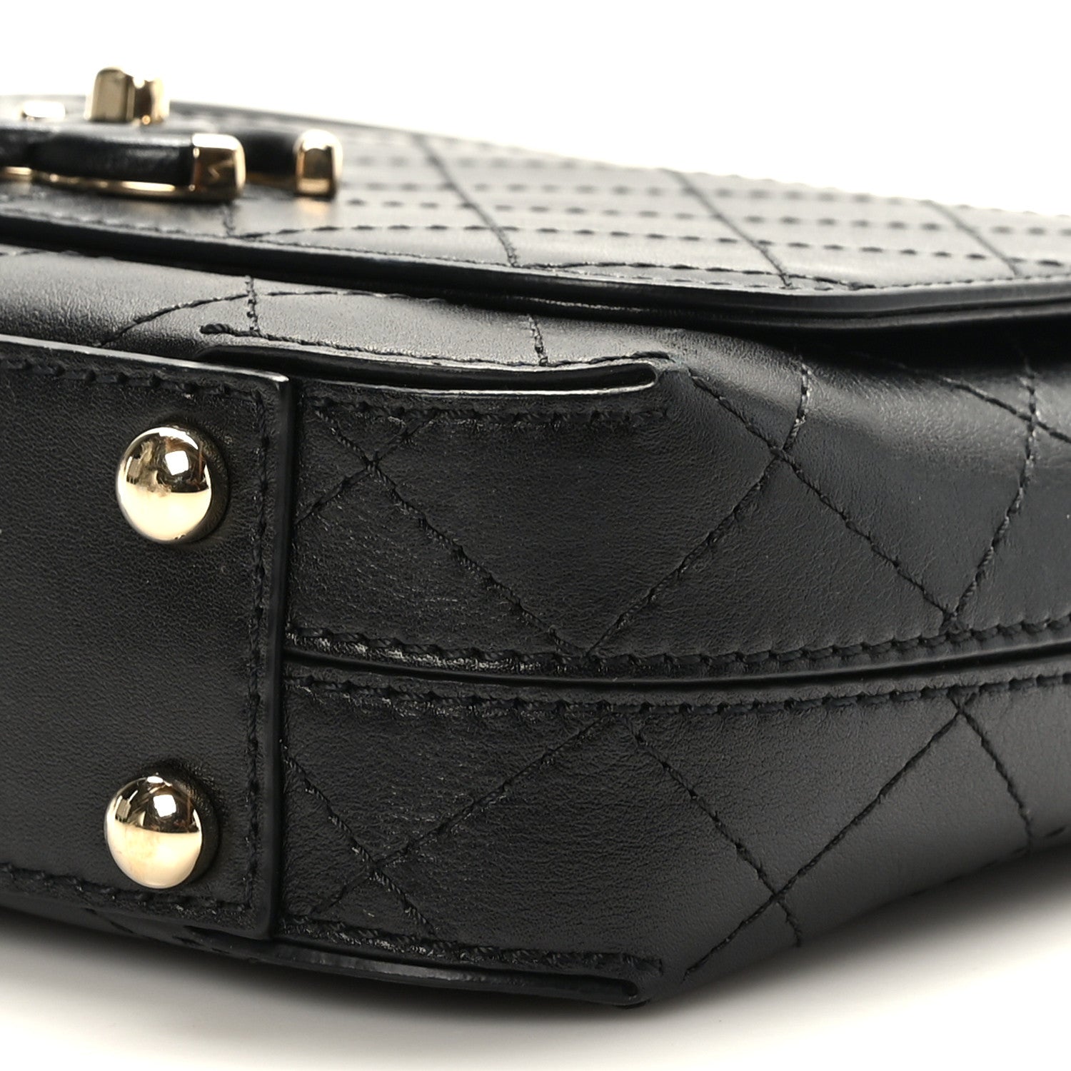 Chanel Calfskin Stitched Small Covered CC Flap Bag Black 9 of 9
