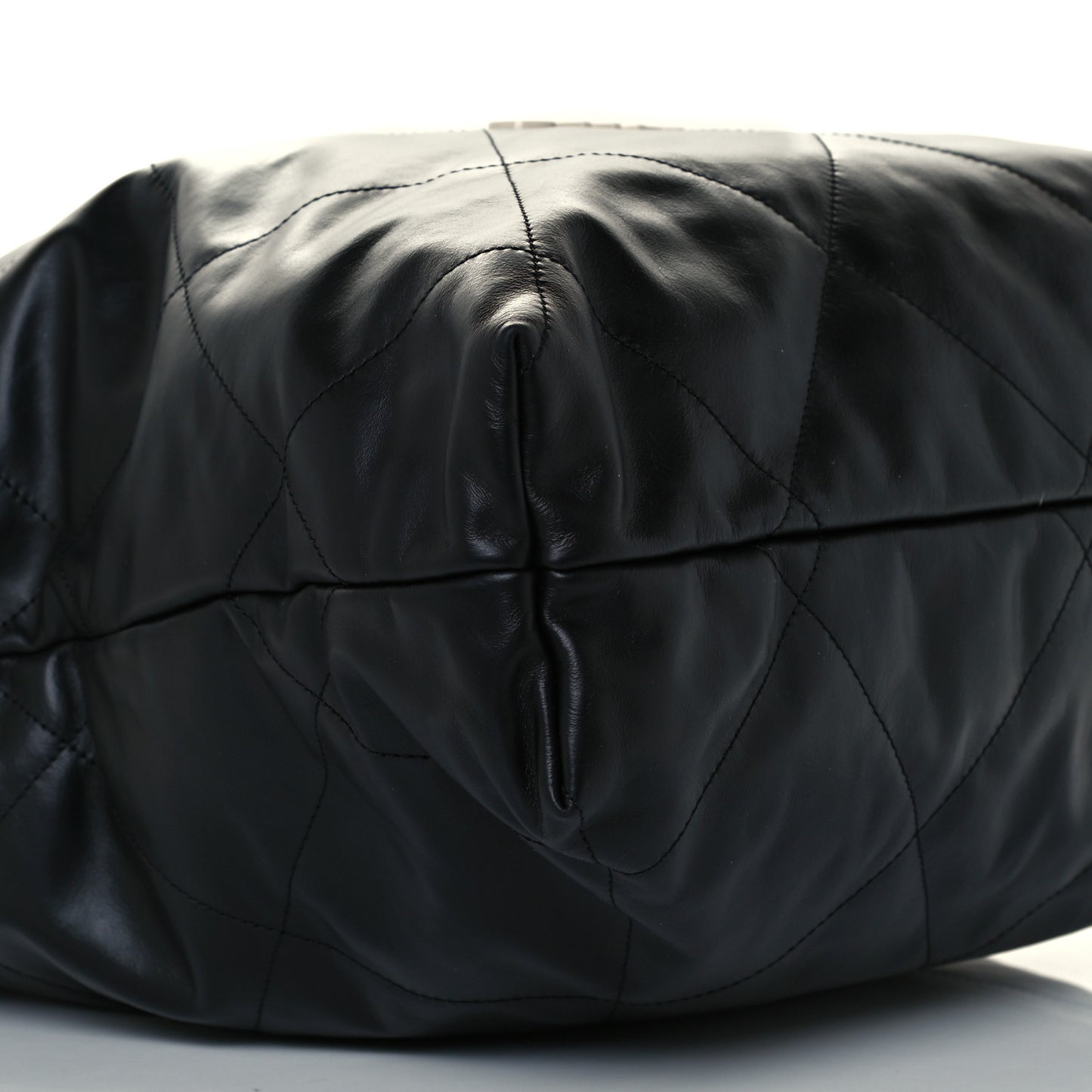 Calfskin Quilted Large Chanel 22 Black