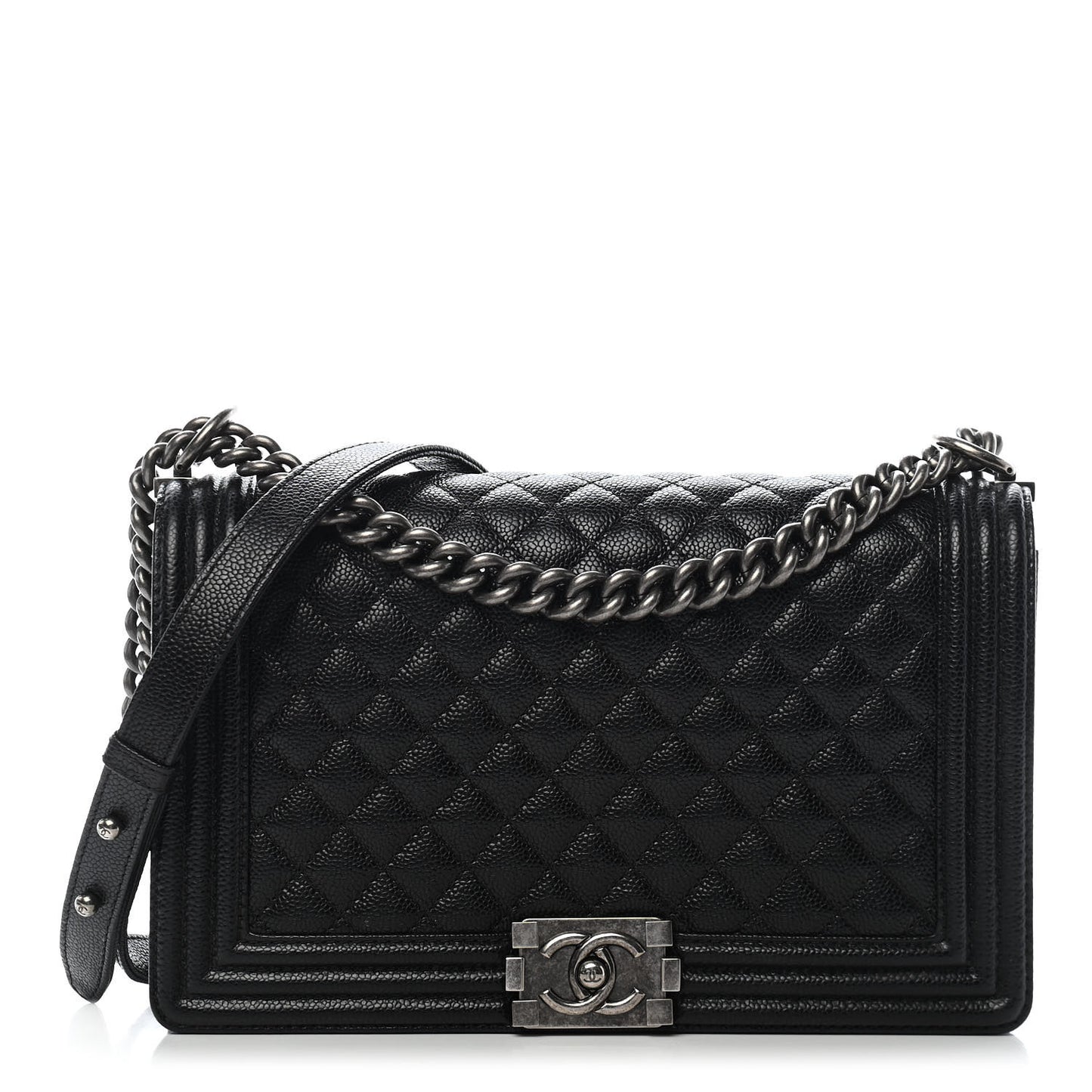 Caviar Quilted New Medium Boy Flap Black