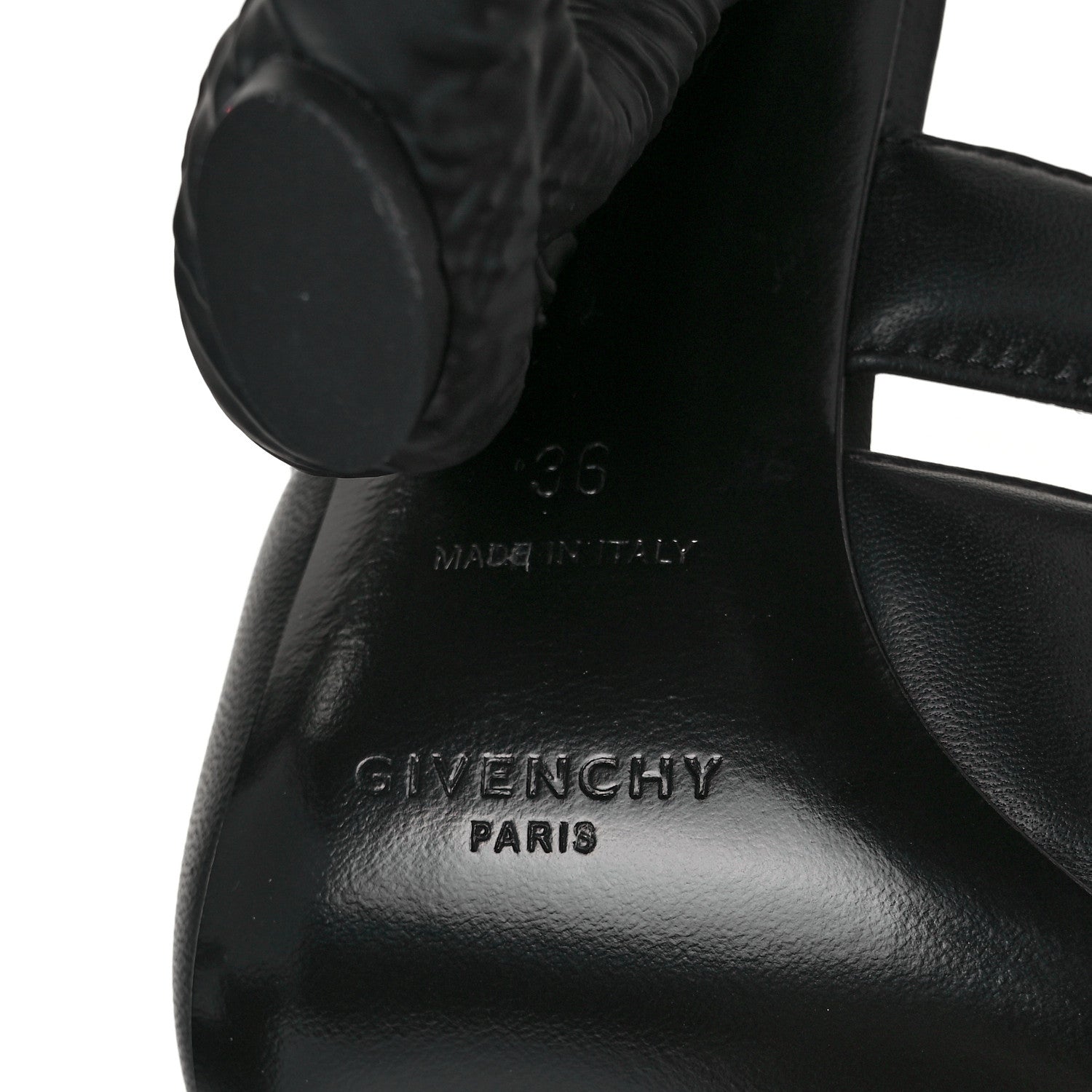 Givenchy Lambskin 4G Logo Horn Sandals 36 Black 11 of 20