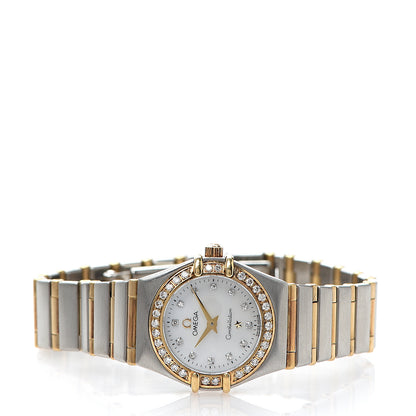 Omega Stainless Steel 18K Yellow Gold Diamond Bezel Mother of Pearl 22mm Constellation Quartz Watch 1267.75.00 2 of 5