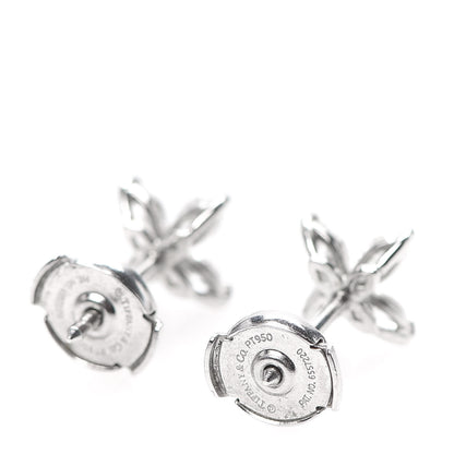 Tiffany Platinum Diamond .70ct Victoria Earrings 3 of 5