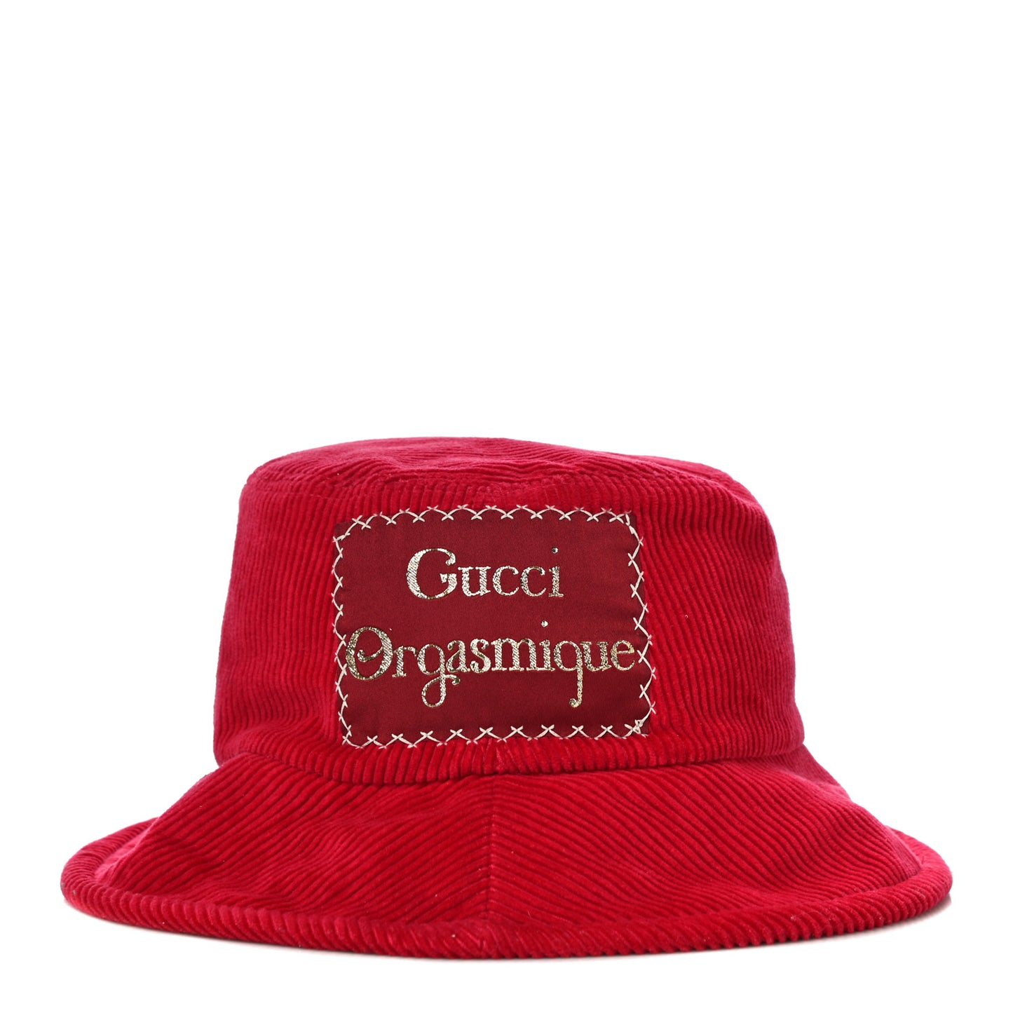Corduroy Orgasmique Bucket Hat Red