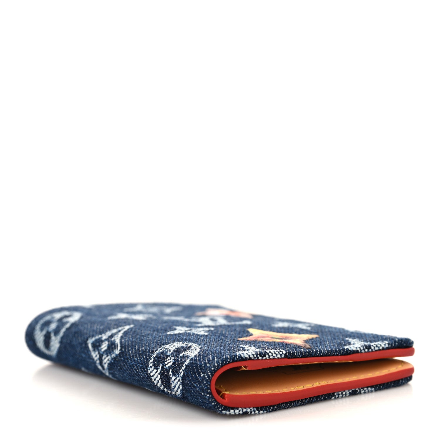 Louis Vuitton Denim Monogram Flowers Pocket Organizer Blue 4 of 8