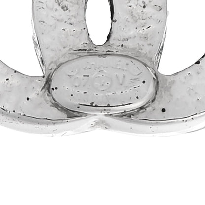 Chanel Crystal Mini Timeless CC Earrings Silver 4 of 7