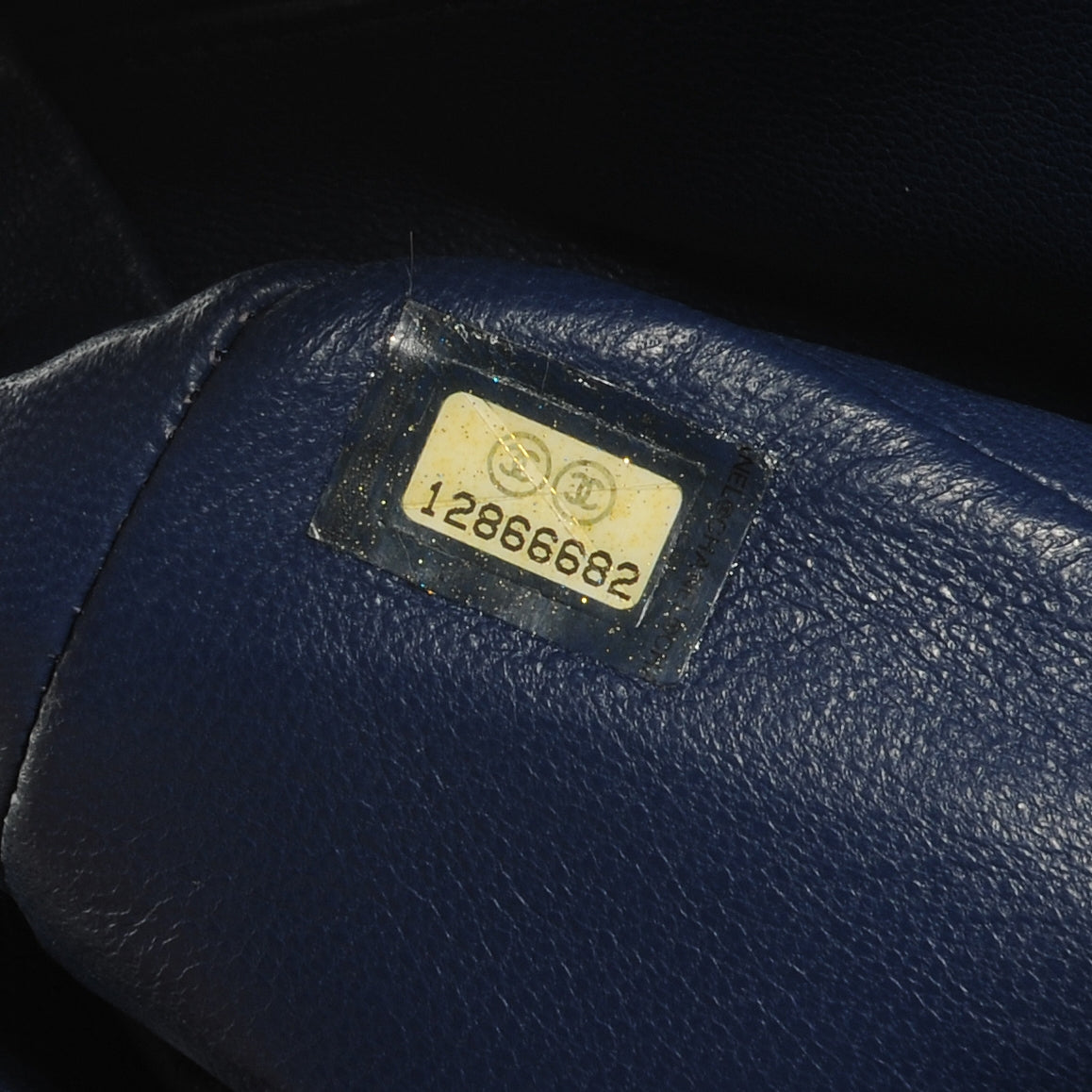Chanel Washed Caviar Medium Double Flap Blue 8 of 8
