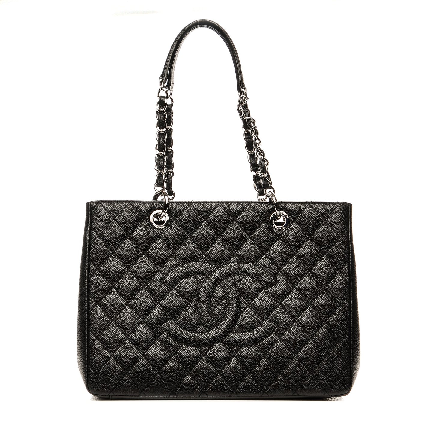 Caviar Quilted Grand Shopping Tote GST Black