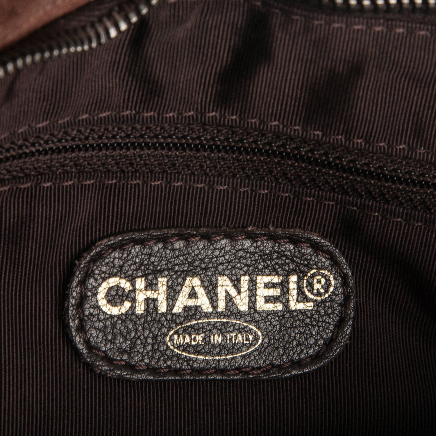 Chanel Suede Bekko Chain CC Shopping Tote Dark Brown 6 of 7