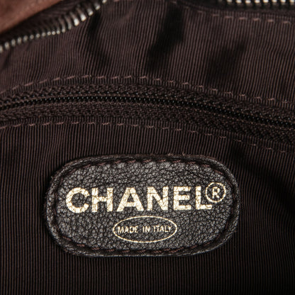 Chanel Suede Bekko Chain CC Shopping Tote Dark Brown 6 of 7