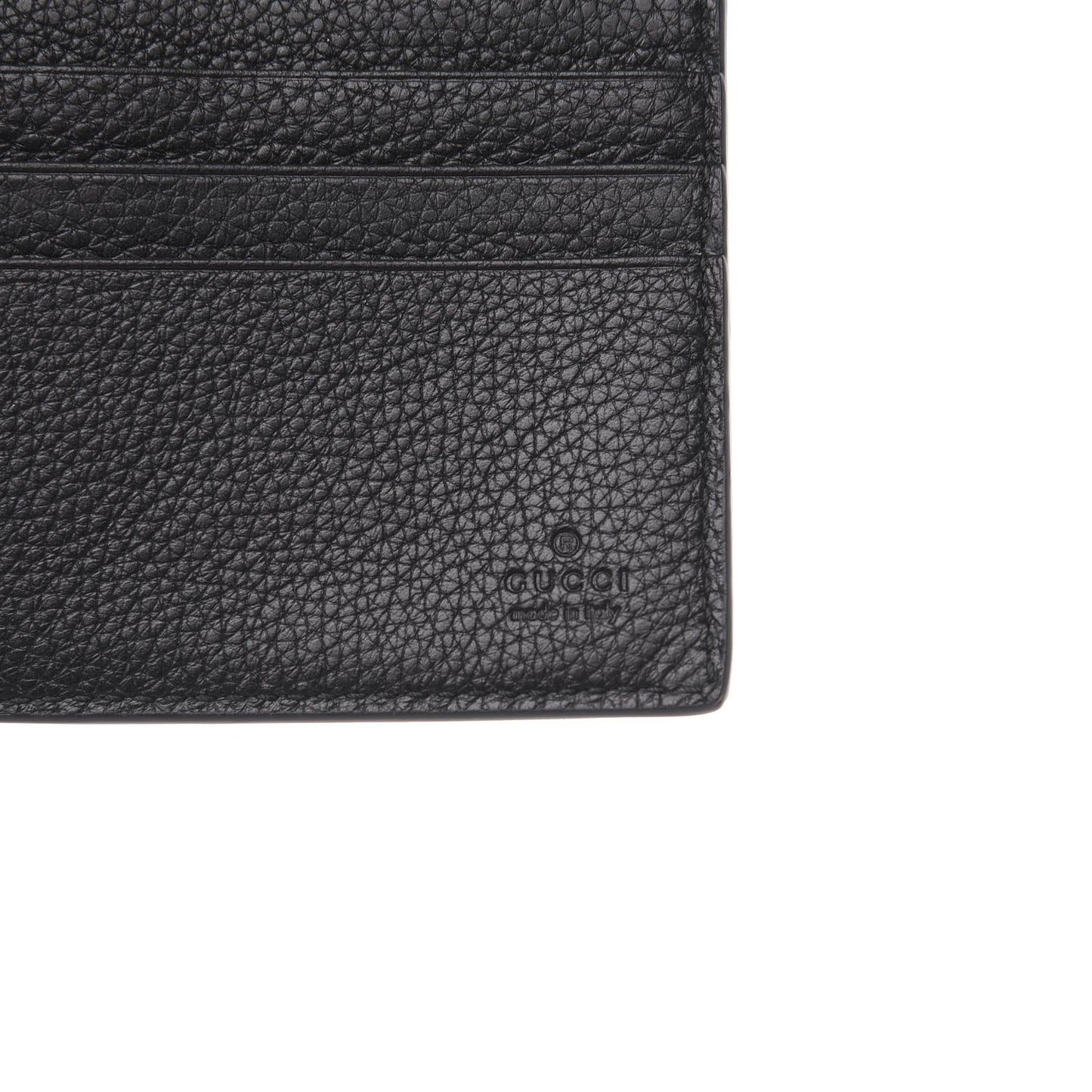 Cripto Calfskin Logo Bi-Fold Wallet Black Grege