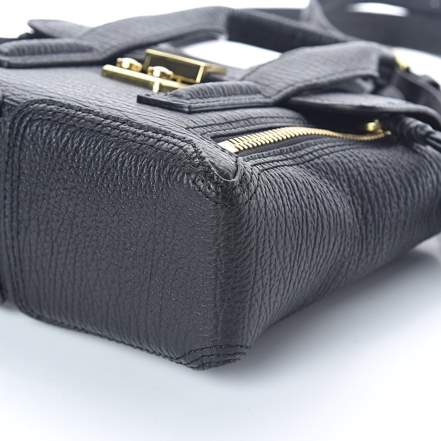3.1 Phillip Lim 3.1 Textured Calfskin Mini Pashli Satchel Black 8 of 8