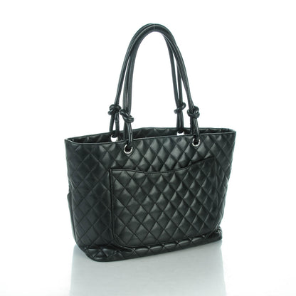 Chanel Calfskin Quilted Large Cambon Tote Black 3 of 7